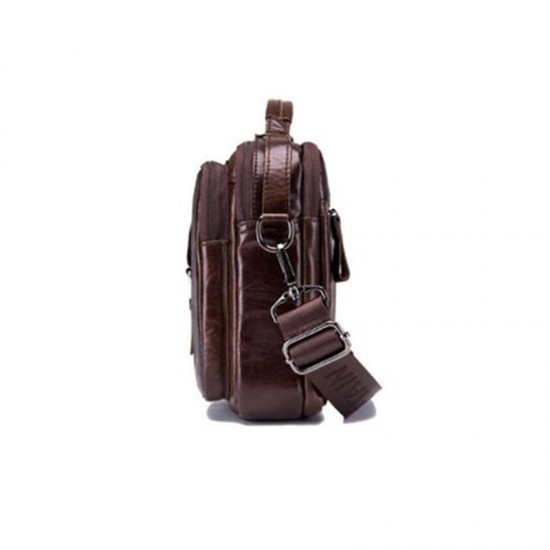 Men Genuine Leather Briefcase Shoulder Bag Business Travel Messenger Crossbody Laptop Handbag
