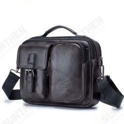 Men Genuine Leather Briefcase Shoulder Bag Business Travel Messenger Crossbody Laptop Handbag Men Genuine Leather Briefcase Shoulder Bag Business Travel Messenger Crossbody Laptop Handbag