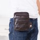 Men Genuine Leather Shoulder Bag Handbag Messenger Crossbody Waist Bag Phone Pouch Outdoor Travel