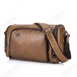 Men Genuine Leather Vintage Shoulder Bag Pack Crossbody Messenger Gym Pouch Sports Travel Men Genuine Leather Vintage Shoulder Bag Pack Crossbody Messenger Gym Pouch Sports Travel