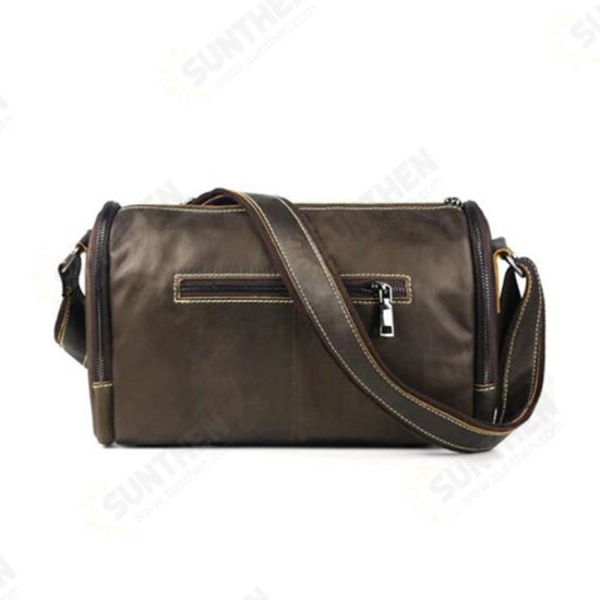 Men Genuine Leather Vintage Shoulder Bag Pack Crossbody Messenger Gym Pouch Sports Travel