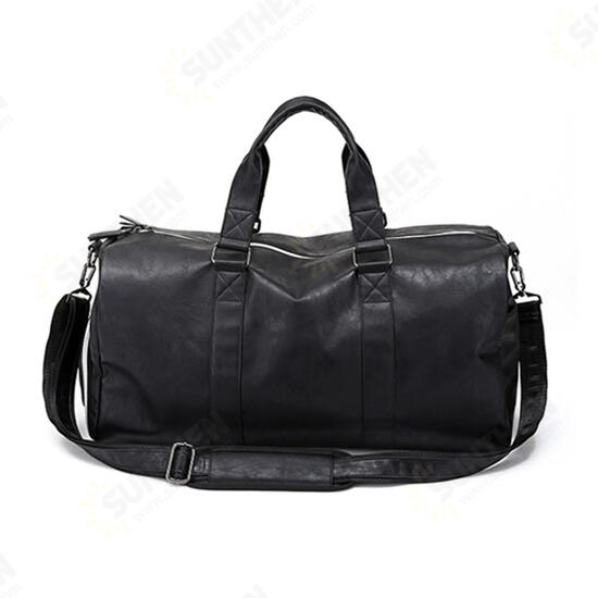 Men Large Leather Travel Gym Bag Duffle Storage Pouch Handbag Shoes Organizer