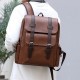 Men Leather School Backpacks Outdoor Travel Satchel Shoulder Bag Rucksack Satchel Handbag