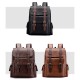 Men Leather School Backpacks Outdoor Travel Satchel Shoulder Bag Rucksack Satchel Handbag