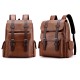 Men Leather School Backpacks Outdoor Travel Satchel Shoulder Bag Rucksack Satchel Handbag