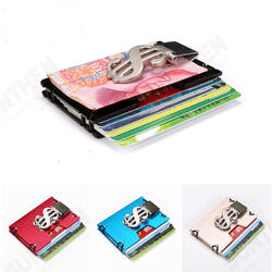 Men RFID Blocking Slim Credit Card Holder Aluminum Money Clip Minimalist Wallet Men RFID Blocking Slim Credit Card Holder Aluminum Money Clip Minimalist Wallet