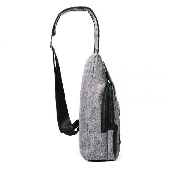 Men USB Anti-theft Chest Bag Crossbody Messenger Shoulder Backpack Sling Pack Sports Travel