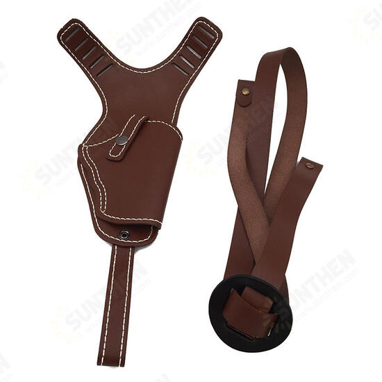 Men Women Concealed Carry Cowskin Genuine Leather CS Hunting Shoulder Gun Holster Bag Right Hand