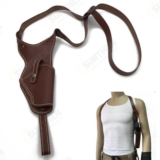 Men Women Concealed Carry Cowskin Genuine Leather CS Hunting Shoulder Gun Holster Bag Right Hand