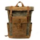 Men Women Travel Vintage Backpack Canvas Waterproof Outdoor Large Capacity Backpack Unisex Camping