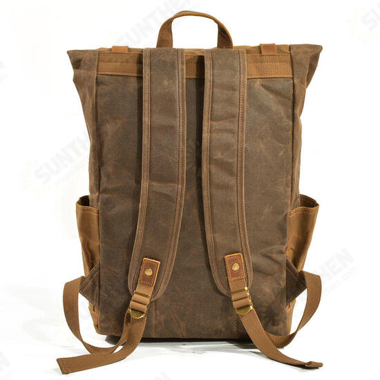 Men Women Travel Vintage Backpack Canvas Waterproof Outdoor Large Capacity Backpack Unisex Camping