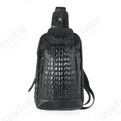 Men's New Leather Crocodile Pattern Chest Bag Sling Backpack Crossbody Bags Men's New Leather Crocodile Pattern Chest Bag Sling Backpack Crossbody Bags