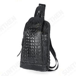 Men's New Leather Crocodile Pattern Chest Bag Sling Backpack Crossbody Bags Men's New Leather Crocodile Pattern Chest Bag Sling Backpack Crossbody Bags