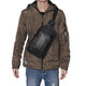 Men's New Leather Crocodile Pattern Chest Bag Sling Backpack Crossbody Bags