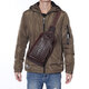 Men's New Leather Crocodile Pattern Chest Bag Sling Backpack Crossbody Bags