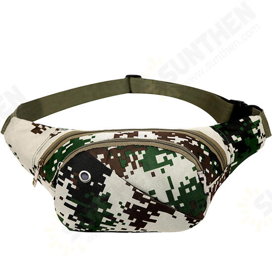 Mens Tactical Waist Bag Military Canvas Waist Bag Travel Hiking Storage Bag Camping Belt Bag