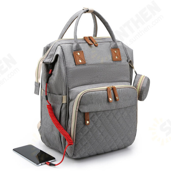 Mummy Backpack USB Port Folding Bed Diaper Bag Multifunction Outdoor Travel Mummy Backpack USB Port Folding Bed Diaper Bag Multifunction Outdoor Travel