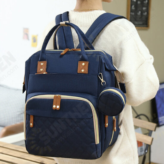 Mummy Backpack USB Port Folding Bed Diaper Bag Multifunction Outdoor Travel Mummy Backpack USB Port Folding Bed Diaper Bag Multifunction Outdoor Travel