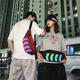 Nylon Reflective Chest Bag Crossbody Bag Travel Shoulder Bag Fishing Hunting Storage Bag