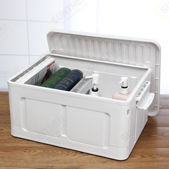 Outdoor 25L Plastic Folding Car Trunk Storage Box Travel Organizer Holder Interior Big Capacity Bag