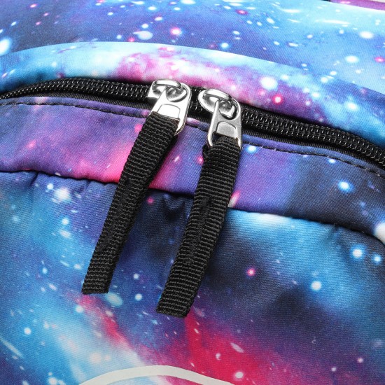 Outdoor Night Luminous Backpack USB Oxford School Bag Shoulder Bag Waterproof Handbag