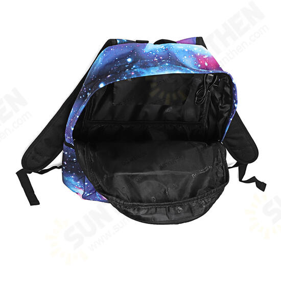 Outdoor Night Luminous Backpack USB Oxford School Bag Shoulder Bag Waterproof Handbag