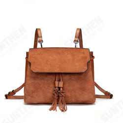 Outdoor PU Leather Backpack Women Tassel Handbag School Bag Travel Rucksack Outdoor PU Leather Backpack Women Tassel Handbag School Bag Travel Rucksack