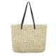Outdoor Portable Straw Weave Handbag Tote Beach Bag Pack Pouch Shoulder Bag
