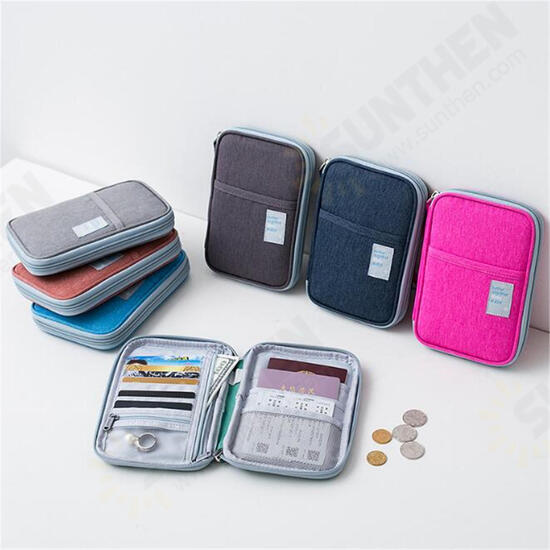 Outdoor Travel Card Passport Storage Bag Documents Cash Wallet Organizer Card Holder