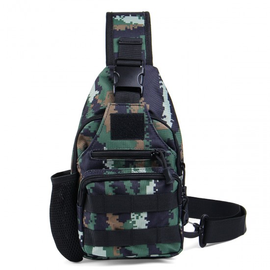 Oxford Cloth Tactical Bag USB Charging Chest Bag Climbing Hiking Shoulder Bag