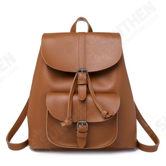 PU Drawstring Backpack Student School Bag Travel Camping Shoulder Bag Waterproof Handbag