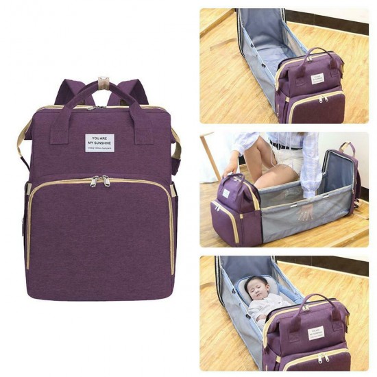 Portable Diaper Bag Folding Baby Travel Large Backapack Outdoor Foldable Baby Bed Mommy Bags