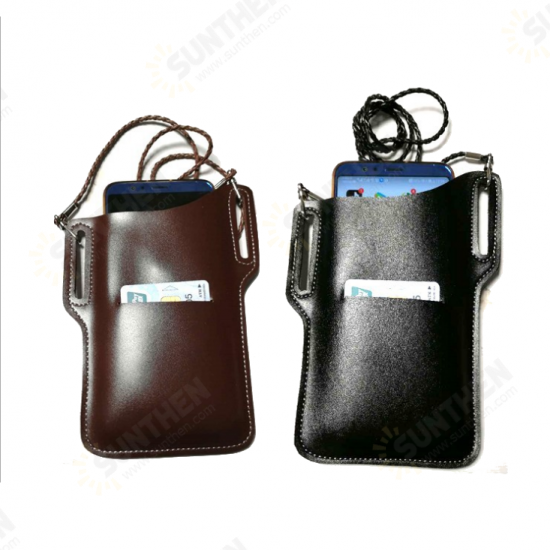Portable PU Leather Universal Mobile Phone Car Cover Bag Outdoor Waterproof Waist Shoulder Storage Pack Portable PU Leather Universal Mobile Phone Car Cover Bag Outdoor Waterproof Waist Shoulder Storage Pack
