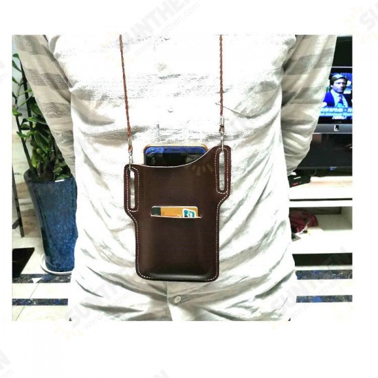 Portable PU Leather Universal Mobile Phone Car Cover Bag Outdoor Waterproof Waist Shoulder Storage Pack Portable PU Leather Universal Mobile Phone Car Cover Bag Outdoor Waterproof Waist Shoulder Storage Pack