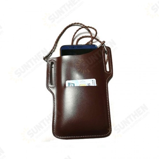 Portable PU Leather Universal Mobile Phone Car Cover Bag Outdoor Waterproof Waist Shoulder Storage Pack Portable PU Leather Universal Mobile Phone Car Cover Bag Outdoor Waterproof Waist Shoulder Storage Pack