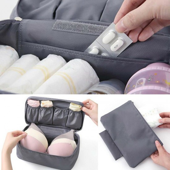 Portable Protect Bra Underwear Socks Cosmetic Packing Cube Storage Bag Travel Luggage Organizer