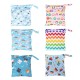 Reusable Waterproof Wet Dry Baby Diapers Bags Portable Travel Baby Nappy Changing Double Pocket Wetbags