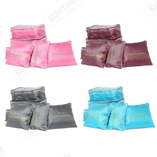 6 in 1 Outdoor Travel Sorting Clothes Storage Bag Luggage Packing Bag Clothes Bags