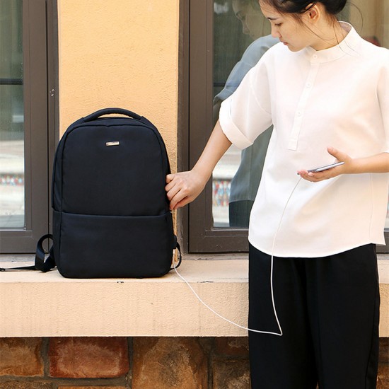 USB 15.6 Inch Backpack Waterproof Laptop Bag Camping Travel Bag Student School Bag Shoulder Bag