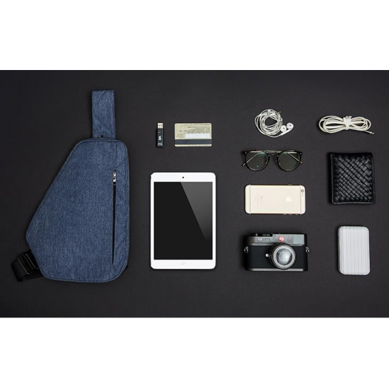 Uniex Men Hidden Crossbody Shoulder Geometry Bag Anti Theft Sport Chest Multifunction Backpack