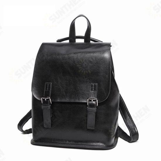 Vintage Cow Split Leather Backpacks Waterproof Travel School Bag