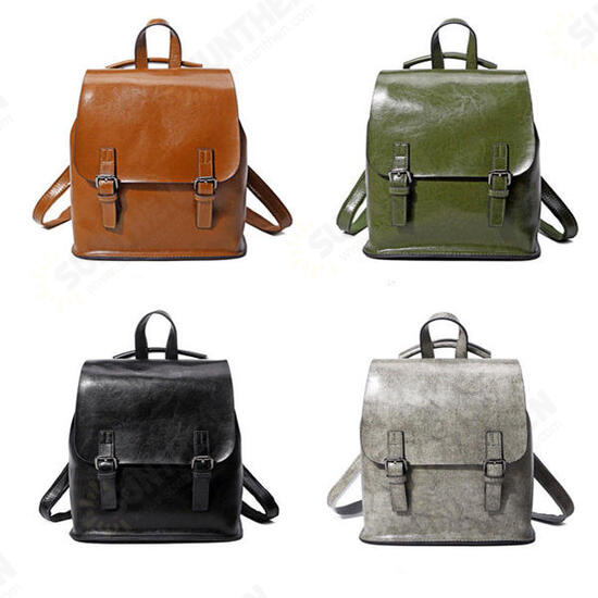 Vintage Cow Split Leather Backpacks Waterproof Travel School Bag