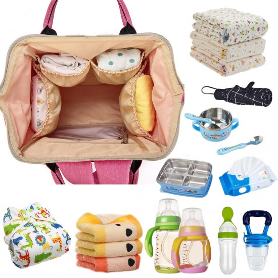 Waterproof Mummy Baby Diaper Nursing Backpack Nappy Changing Maternity Shoulder Bag