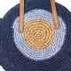 Women Beach Round Straw Bag Bucket Rattan Woven Handbag Shoulder Bag Outdoor Travel