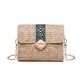 Women Summer Beach Straw Bag Bohemian Crossbody Messenger Shoulder Chain Bag