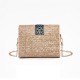 Women Summer Beach Straw Bag Bohemian Crossbody Messenger Shoulder Chain Bag