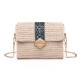 Women Summer Beach Straw Bag Bohemian Crossbody Messenger Shoulder Chain Bag