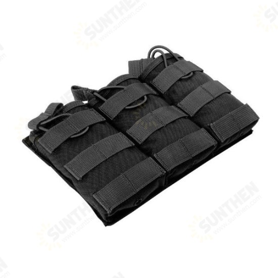 1000D Nylon Molle Tactical Bag Triple Magazine Pouch For Camping Hunting