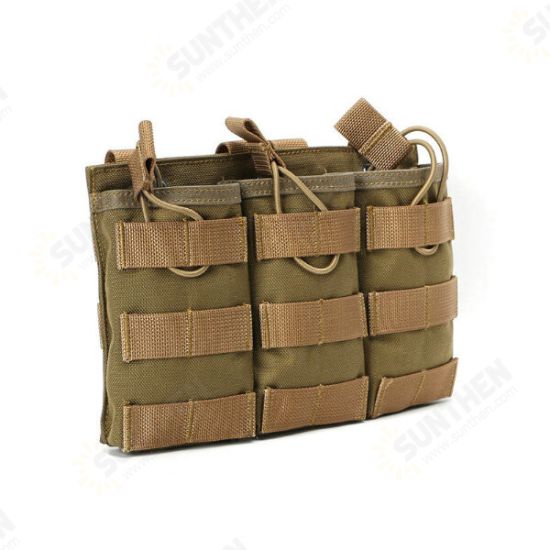 1000D Nylon Molle Tactical Bag Triple Magazine Pouch For Camping Hunting