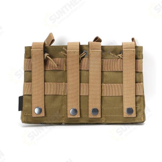 1000D Nylon Molle Tactical Bag Triple Magazine Pouch For Camping Hunting